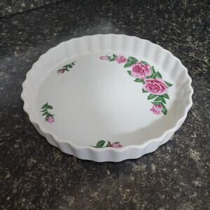 Christineholm 9" Quiche or Tart Rose Fluted Dish
